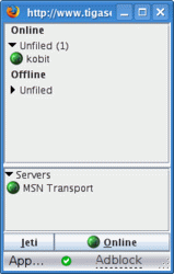 Jeti Logged With MSN Online