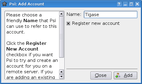 Psi Add Account